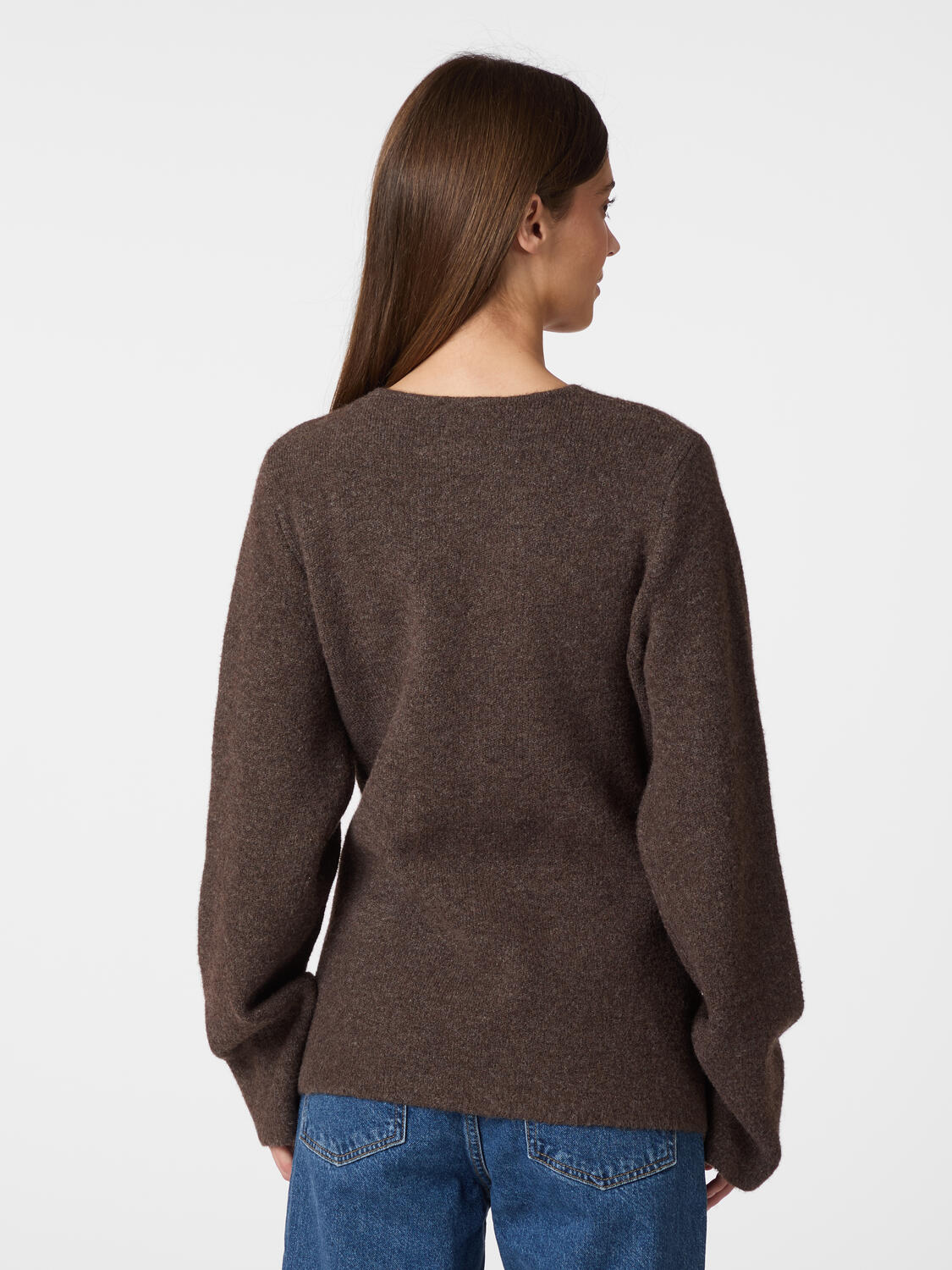 Marie Louise cardigan - Brown Melange